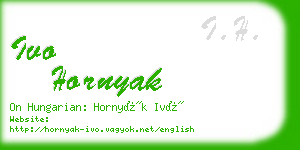 ivo hornyak business card